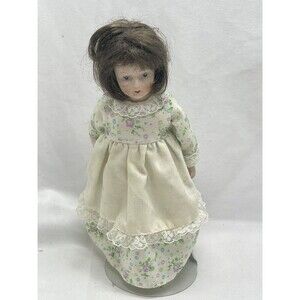 Baby Doll with Stand Floral Flower Dress GREAT Vintage 9”  RARE
